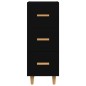 vidaXL Aparador de madera contrachapada negro 34,5x34x90 cm vidaXL Aparador de madera contrachapada negro 34,5x34x90 cm