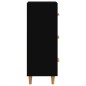 vidaXL Aparador de madera contrachapada negro 34,5x34x90 cm vidaXL Aparador de madera contrachapada negro 34,5x34x90 cm