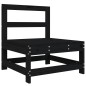 vidaXL Juego muebles de jardín 6 piezas madera maciza pino negro vidaXL Juego muebles de jardín 6 piezas madera maciza pino negro
