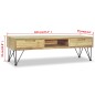 vidaXL Mueble para la TV 120x35x35 cm de madera maciza de teca vidaXL Mueble para la TV 120x35x35 cm de madera maciza de teca