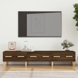 vidaXL Mueble de TV madera contrachapada roble ahumado 150x34,5x30 cm