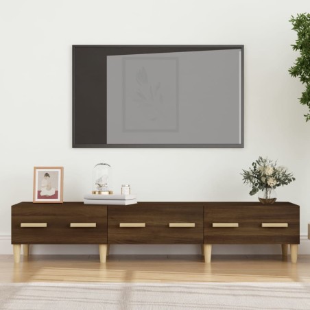 vidaXL Mueble de TV madera contrachapada roble ahumado 150x34,5x30 cm
