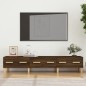 vidaXL Mueble de TV madera contrachapada roble ahumado 150x34,5x30 cm