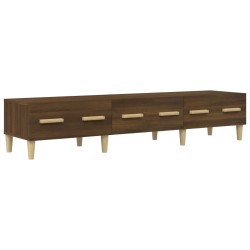 vidaXL Mueble de TV madera contrachapada roble ahumado 150x34,5x30 cm