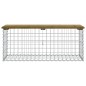 vidaXL Banco jardín diseño gaviones madera pino impregnada 103x44x42cm vidaXL Banco jardín diseño gaviones madera pino impregnada 103x44x42cm
