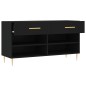 vidaXL Banco zapatero madera de ingeniería negro 102x35x55 cm vidaXL Banco zapatero madera de ingeniería negro 102x35x55 cm