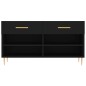 vidaXL Banco zapatero madera de ingeniería negro 102x35x55 cm vidaXL Banco zapatero madera de ingeniería negro 102x35x55 cm