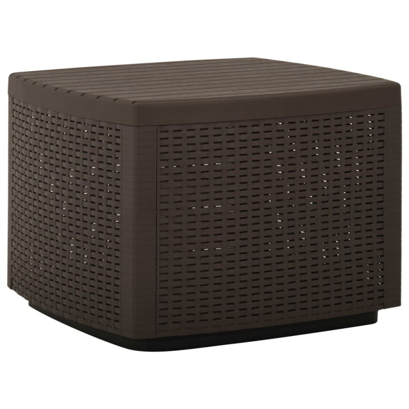 vidaXL Mesa de jardín plástico color moca 53x53x40 cm vidaXL Mesa de jardín plástico color moca 53x53x40 cm