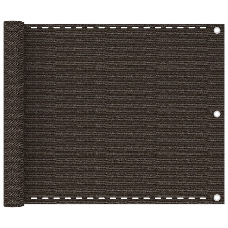 vidaXL Toldo para balcón HDPE marrón 75x500 cm vidaXL Toldo para balcón HDPE marrón 75x500 cm