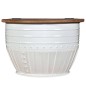 vidaXL Mesa de centro madera maciza reciclada blanca forma de barril vidaXL Mesa de centro madera maciza reciclada blanca forma de barril
