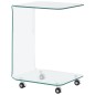 vidaXL Mesa de centro de vidrio templado 45x40x63 cm vidaXL Mesa de centro de vidrio templado 45x40x63 cm