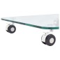 vidaXL Mesa de centro de vidrio templado 45x40x63 cm vidaXL Mesa de centro de vidrio templado 45x40x63 cm