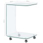 vidaXL Mesa de centro de vidrio templado 45x40x63 cm vidaXL Mesa de centro de vidrio templado 45x40x63 cm