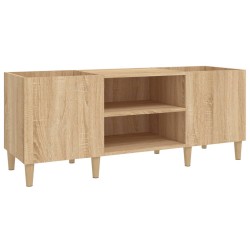 vidaXL Mueble de discos contrachapada roble sonoma 121x38x48 cm