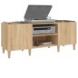 vidaXL Mueble de discos contrachapada roble sonoma 121x38x48 cm vidaXL Mueble de discos contrachapada roble sonoma 121x38x48 cm