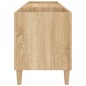 vidaXL Mueble de discos contrachapada roble sonoma 121x38x48 cm vidaXL Mueble de discos contrachapada roble sonoma 121x38x48 cm