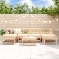 vidaXL Juego de muebles de jardín 7 piezas madera maciza de pino vidaXL Juego de muebles de jardín 7 piezas madera maciza de pino