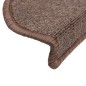 vidaXL Alfombrillas de escalera 15 unidades marrón café 56x17x3 cm vidaXL Alfombrillas de escalera 15 unidades marrón café 56x17x3 cm