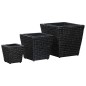 vidaXL Conjunto de arriates 3 piezas jacinto de agua negro vidaXL Conjunto de arriates 3 piezas jacinto de agua negro