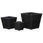 vidaXL Conjunto de arriates 3 piezas jacinto de agua negro vidaXL Conjunto de arriates 3 piezas jacinto de agua negro