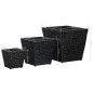 vidaXL Conjunto de arriates 3 piezas jacinto de agua negro vidaXL Conjunto de arriates 3 piezas jacinto de agua negro