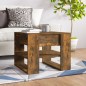 vidaXL Mesa de centro madera contrachapada roble ahumado 55,5x55x45 cm