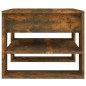 vidaXL Mesa de centro madera contrachapada roble ahumado 55,5x55x45 cm