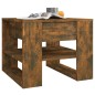 vidaXL Mesa de centro madera contrachapada roble ahumado 55,5x55x45 cm