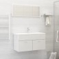 vidaXL Set muebles de baño 2 piezas madera contrachapada blanco brillo vidaXL Set muebles de baño 2 piezas madera contrachapada blanco brillo