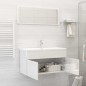 vidaXL Set muebles de baño 2 piezas madera contrachapada blanco brillo vidaXL Set muebles de baño 2 piezas madera contrachapada blanco brillo