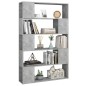 vidaXL Librería separador contrachapada gris hormigón 100x24x155 cm vidaXL Librería separador contrachapada gris hormigón 100x24x155 cm