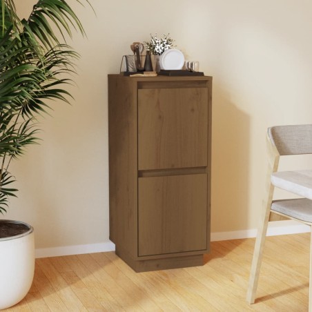 vidaXL Aparador de madera maciza de pino marrón miel 31,5x34x75 cm
