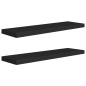 vidaXL Estantes flotantes de pared 2 uds MDF negro 90x23,5x3,8 cm vidaXL Estantes flotantes de pared 2 uds MDF negro 90x23,5x3,8 cm