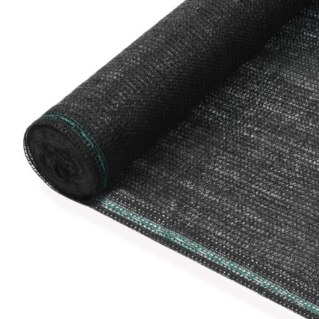 vidaXL Toldo para pista de tenis HDPE 2x100 m negro