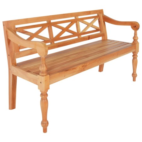 vidaXL Banco Batavia madera de caoba marrón claro 136 cm