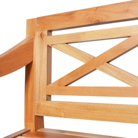 vidaXL Banco Batavia madera de caoba marrón claro 136 cm
