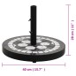 vidaXL Base de sombrilla redonda negro y blanco 12 kg vidaXL Base de sombrilla redonda negro y blanco 12 kg