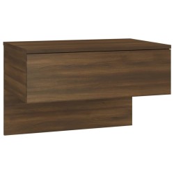 vidaXL Mesita de noche de pared marrón roble