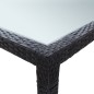 vidaXL Mesa de comedor de jardín ratán sintético negro 200x200x74 cm vidaXL Mesa de comedor de jardín ratán sintético negro 200x200x74 cm