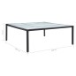 vidaXL Mesa de comedor de jardín ratán sintético negro 200x200x74 cm vidaXL Mesa de comedor de jardín ratán sintético negro 200x200x74 cm