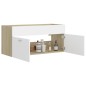 vidaXL Armario para lavabo contrachapada blanco roble 100x38,5x46 cm vidaXL Armario para lavabo contrachapada blanco roble 100x38,5x46 cm