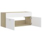 vidaXL Armario para lavabo contrachapada blanco roble 100x38,5x46 cm vidaXL Armario para lavabo contrachapada blanco roble 100x38,5x46 cm