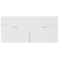 vidaXL Armario para lavabo contrachapada blanco roble 100x38,5x46 cm vidaXL Armario para lavabo contrachapada blanco roble 100x38,5x46 cm