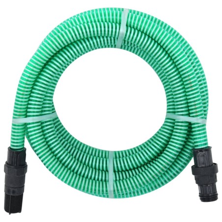 vidaXL Manguera de succión con conectores de PVC PVC verde 26 mm 10 m