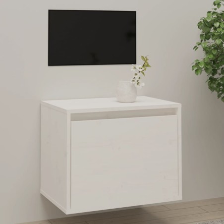 vidaXL Armario de pared de madera maciza de pino blanco 45x30x35 cm