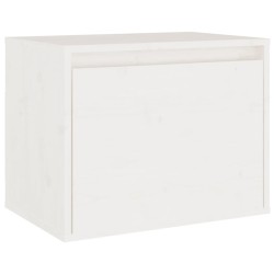 vidaXL Armario de pared de madera maciza de pino blanco 45x30x35 cm