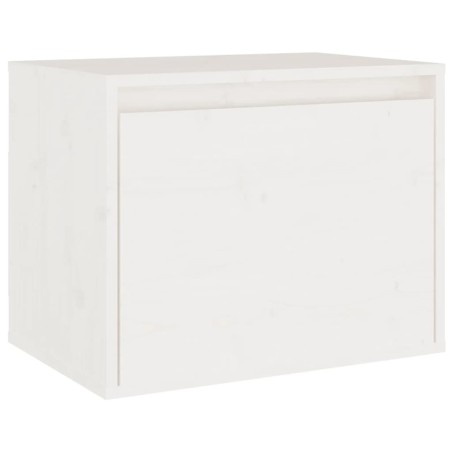 vidaXL Armario de pared de madera maciza de pino blanco 45x30x35 cm