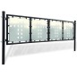 vidaXL Puerta de valla de jardín negra 300x125 cm