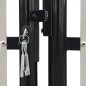 vidaXL Puerta de valla de jardín negra 300x125 cm