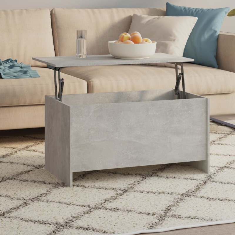 vidaXL Mesa de centro contrachapada gris hormigón 102x55,5x52,5 cm vidaXL Mesa de centro contrachapada gris hormigón 102x55,5x52,5 cm